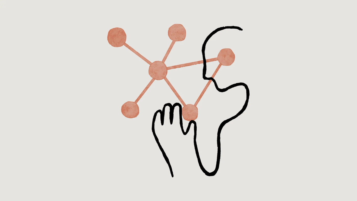 Claude's illustration of hands tracing connected threads, for the memory Claude carries across chats
