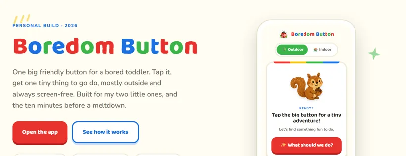 Boredom Button app preview