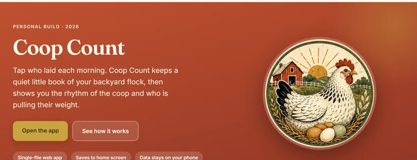 Coop Count app preview